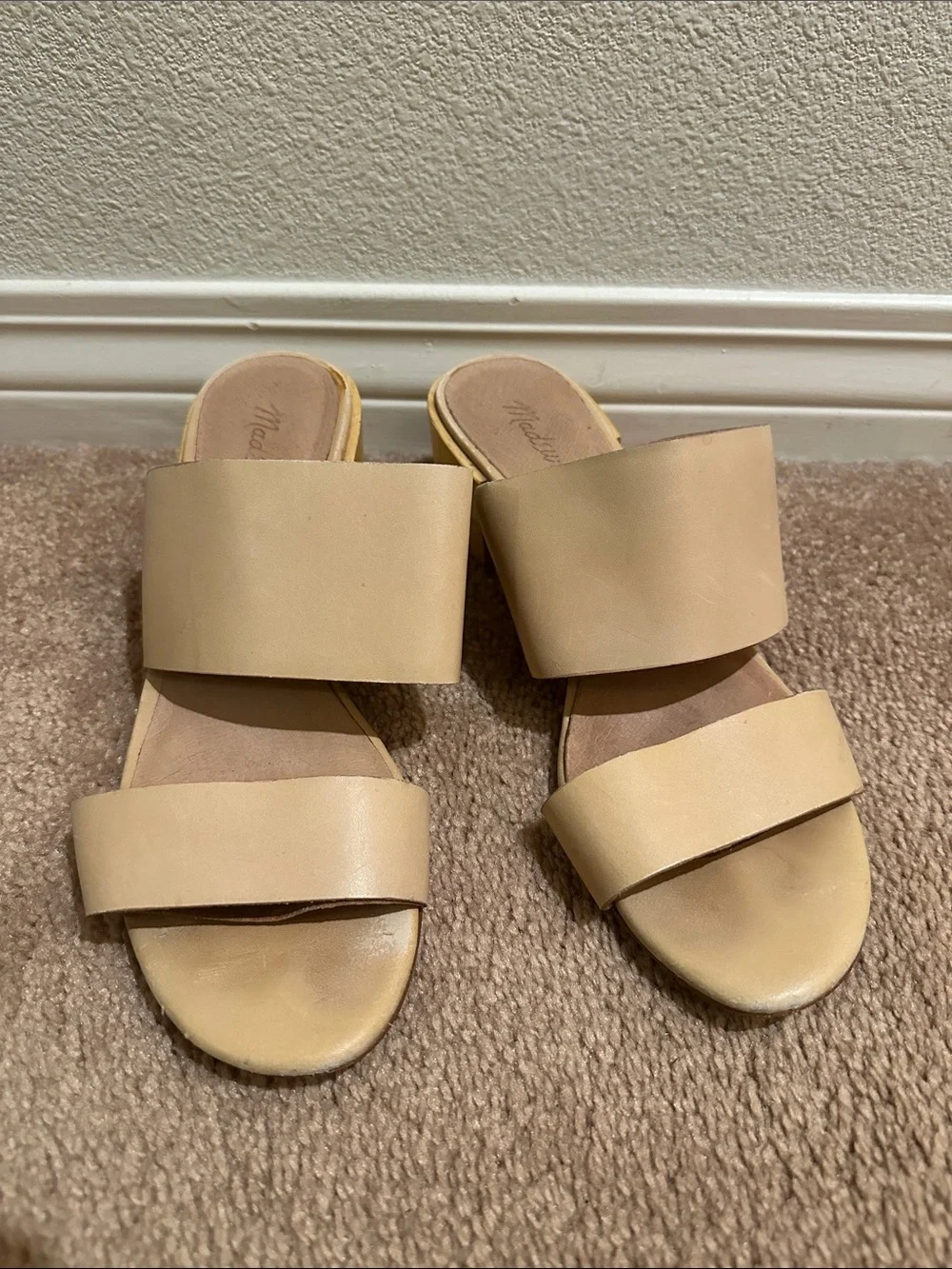 Madewell Double-Strap Slide Sandals - Beige